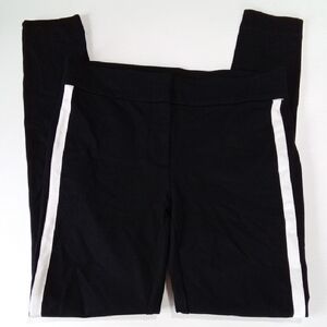 LOFT NWT Women's Black Pants with White Stripes Down The Leg Size 4